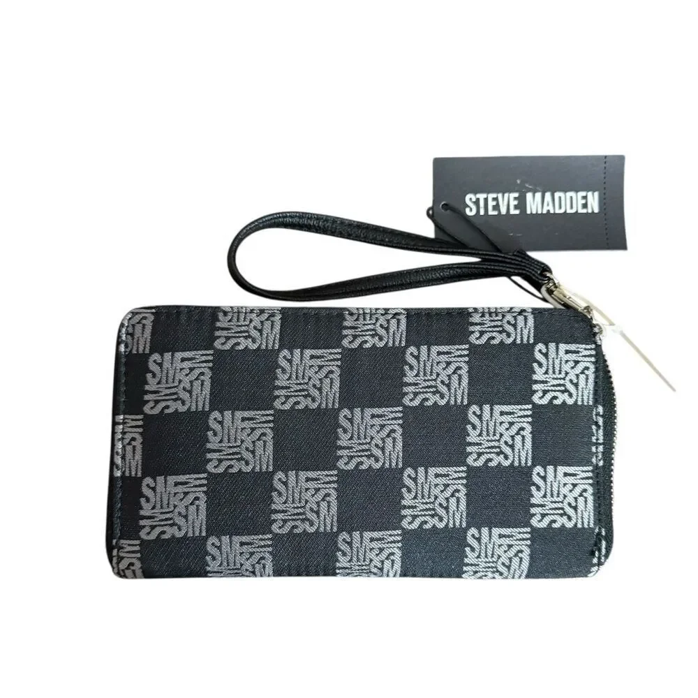 Steve Madden Zip Around Large Jacquard Wallet / NWT